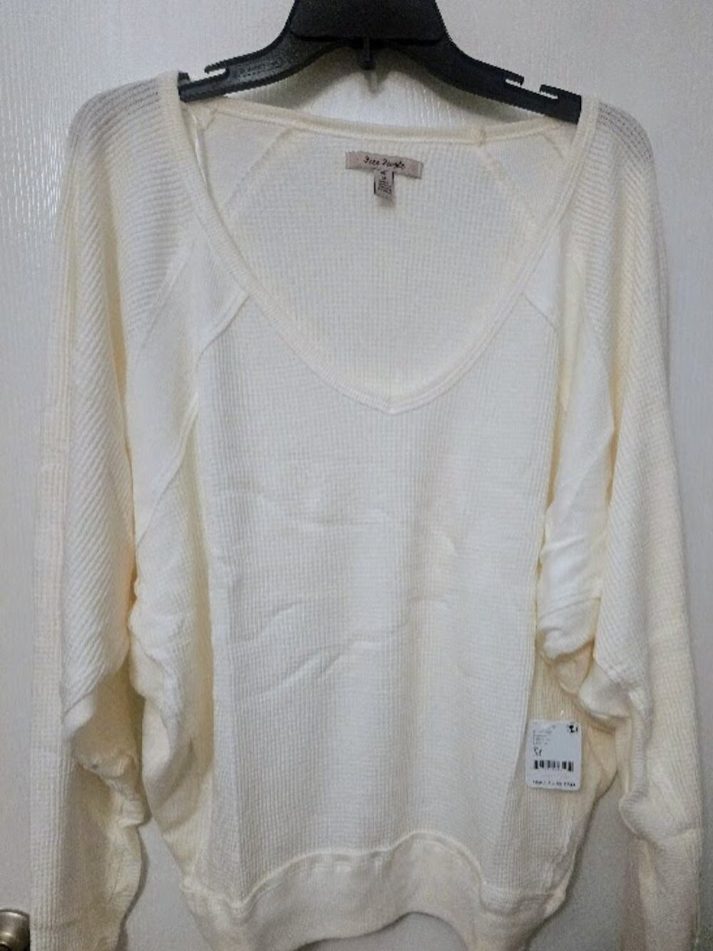 Free People Santa Clara‎ Thermal top Alabaster NWT Size M